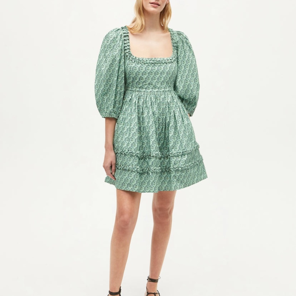 RHODE Daya dress in Jawahar Garden Mint Mini NEW WITH TAGS, Size 4